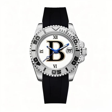 Erkaklar uchun OEM maxsus logotipi 40MM mexanik soati silikon tasma